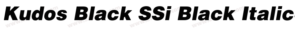 Kudos Black SSi Black Italic字体转换
